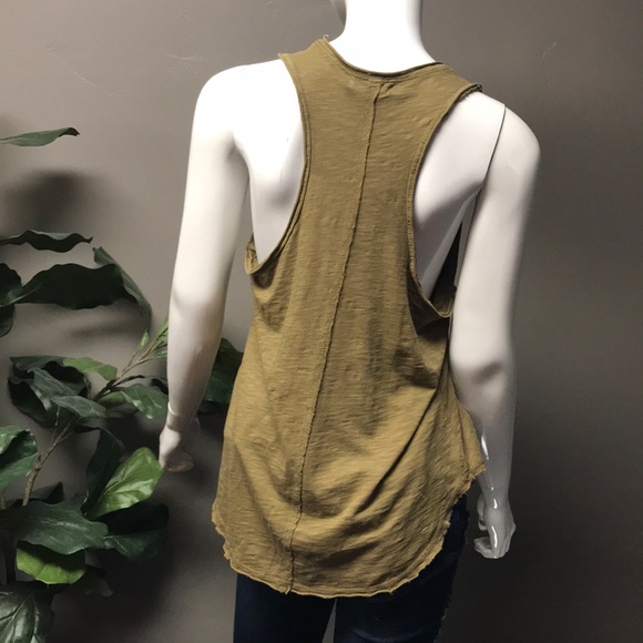 Olive Racer Back Tank - Picture 2 of 2